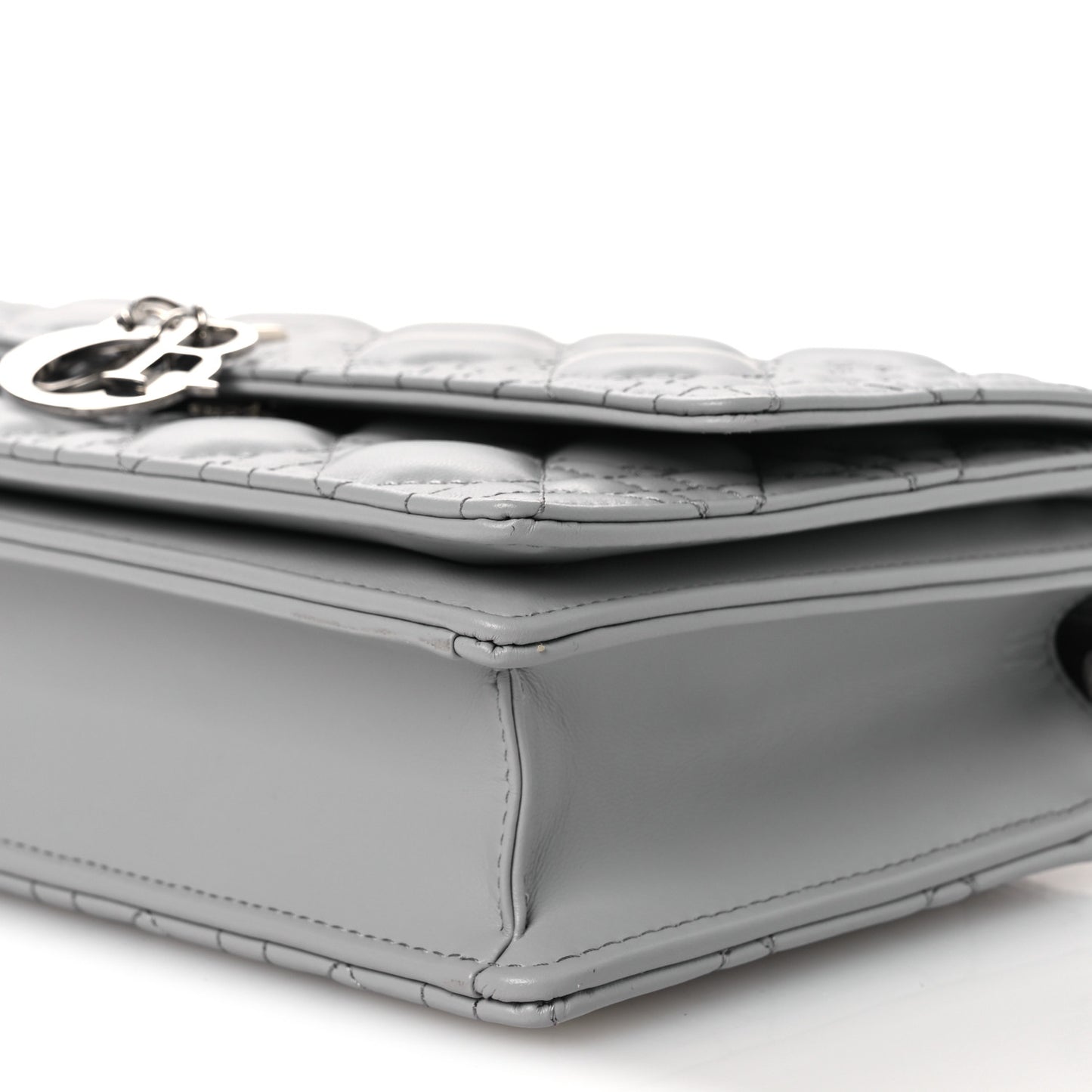 Lambskin Cannage My Dior Top Handle Bag Cloud Blue