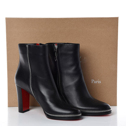 Christian Louboutin Calfskin Telezip 85 Ankle Bootie 40 Black 8 of 8