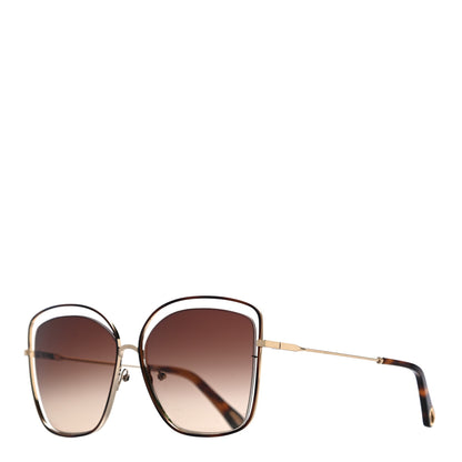 Chloe Poppy Cutout Square Sunglasses CE133S Havana Brown 1 of 7
