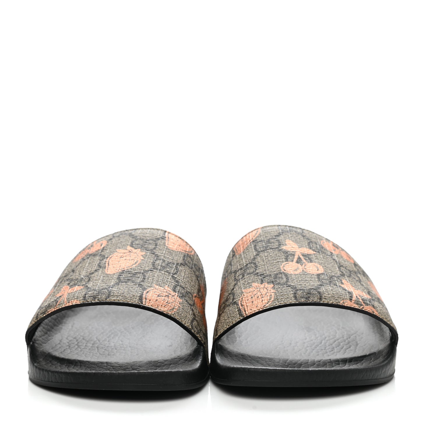 GG Supreme Monogram Berry Womens Slide Sandals 36 Beige Light Copper
