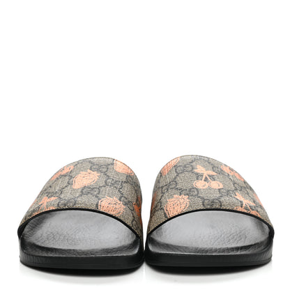 Gucci GG Supreme Monogram Berry Womens Slide Sandals 36 Beige Light Copper 2 of 8