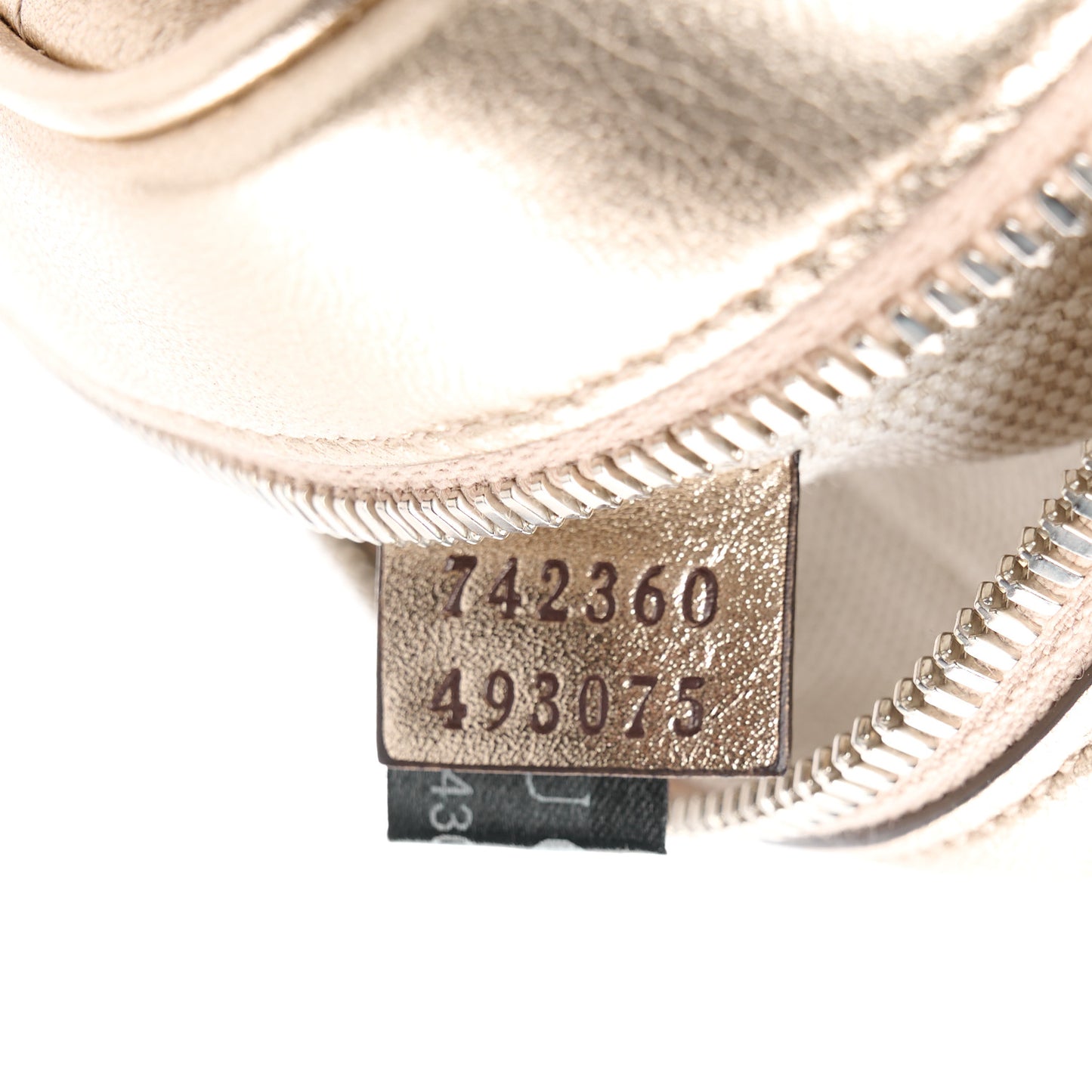 Metallic Sakai Be Green Calfskin Diagonal Stitched Small Blondie Shoulder Bag Golden Beige