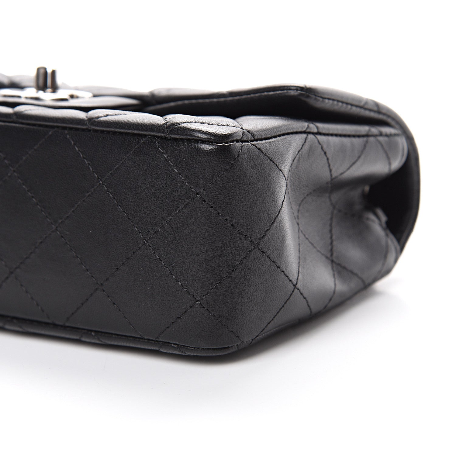 Chanel Lambskin Quilted Mini Rectangular Flap Black 10 of 12