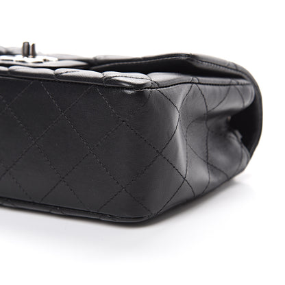 Chanel Lambskin Quilted Mini Rectangular Flap Black 10 of 12