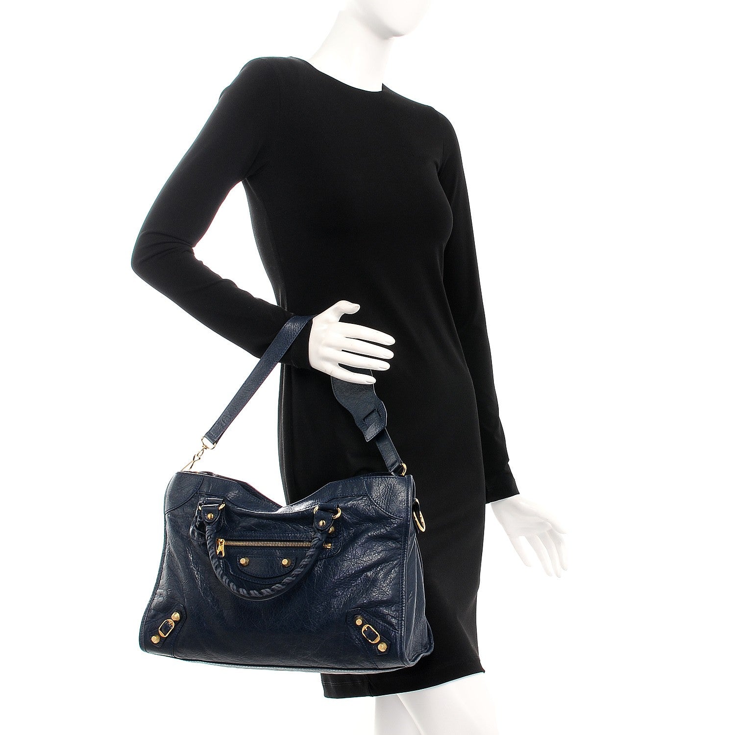 Balenciaga Agneau Giant 12 Gold Hardware City Bleu Obscur 2 of 8
