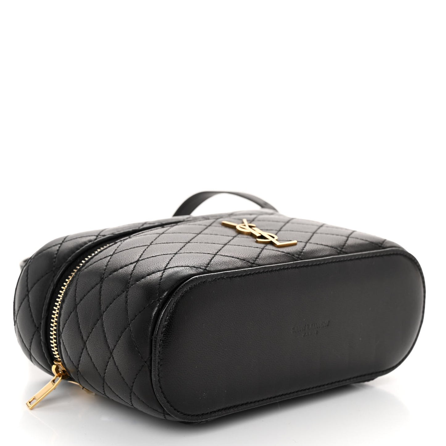 Lambskin Quilted Mini Gaby Vanity Case Black