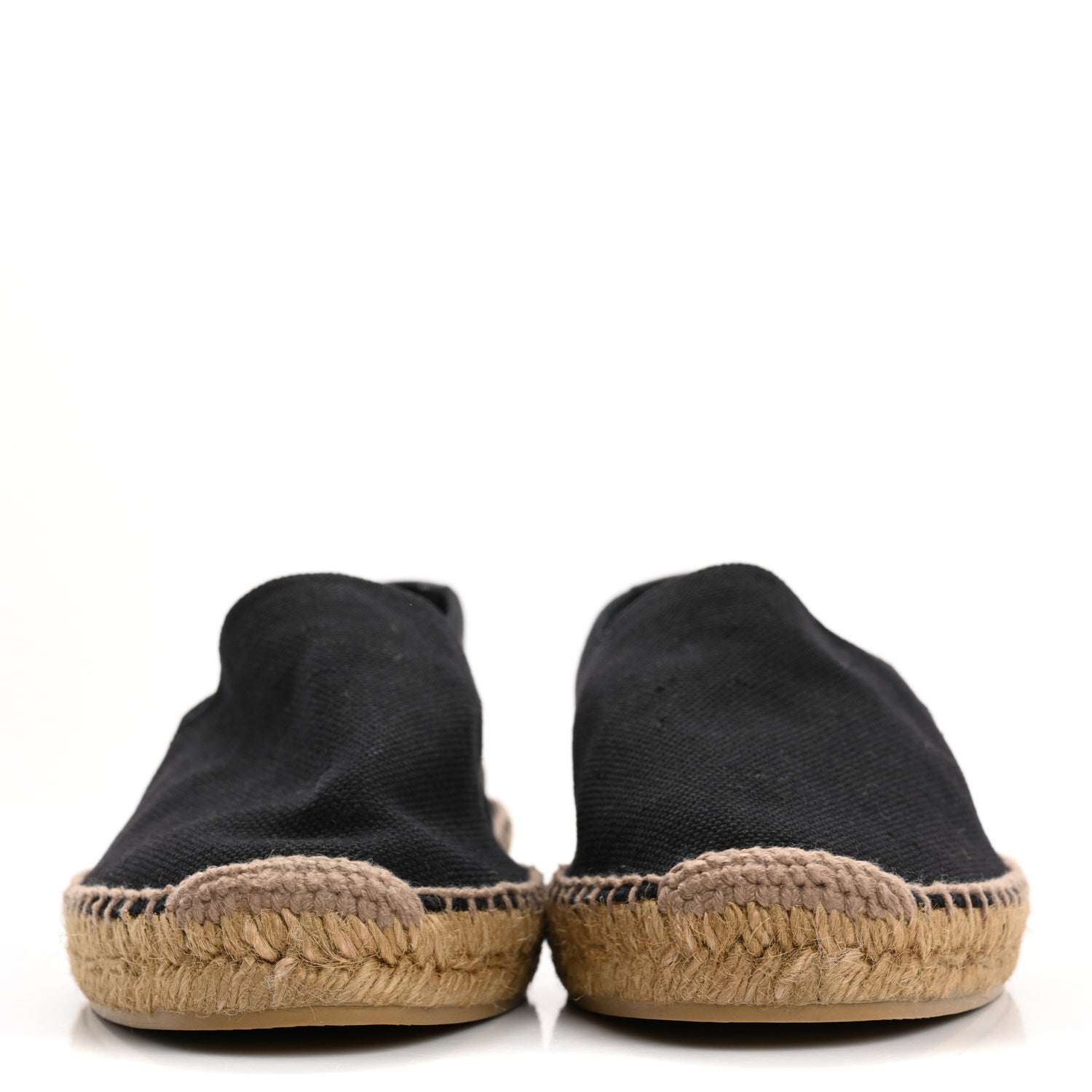 Saint Laurent Canvas Nappa Elba Light Logo Embroidered Espadrilles 40 Black 3 of 9