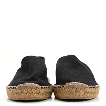Saint Laurent Canvas Nappa Elba Light Logo Embroidered Espadrilles 40 Black 3 of 9