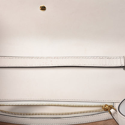 Gucci Calfskin Web Medium Sylvie Top Handle Bag White 10 of 20