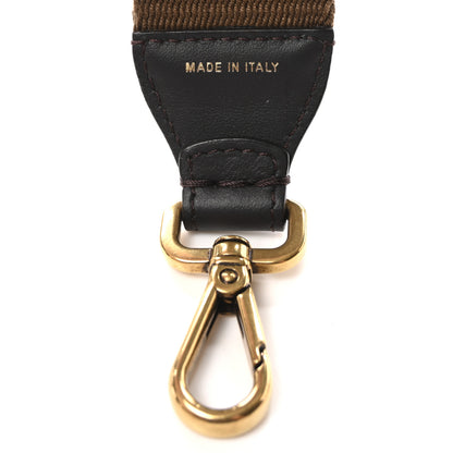 Fendi Ribbon Vitello Century FF 1974 Flat Studded Strap You Fango Marrone Ebano 5 of 6