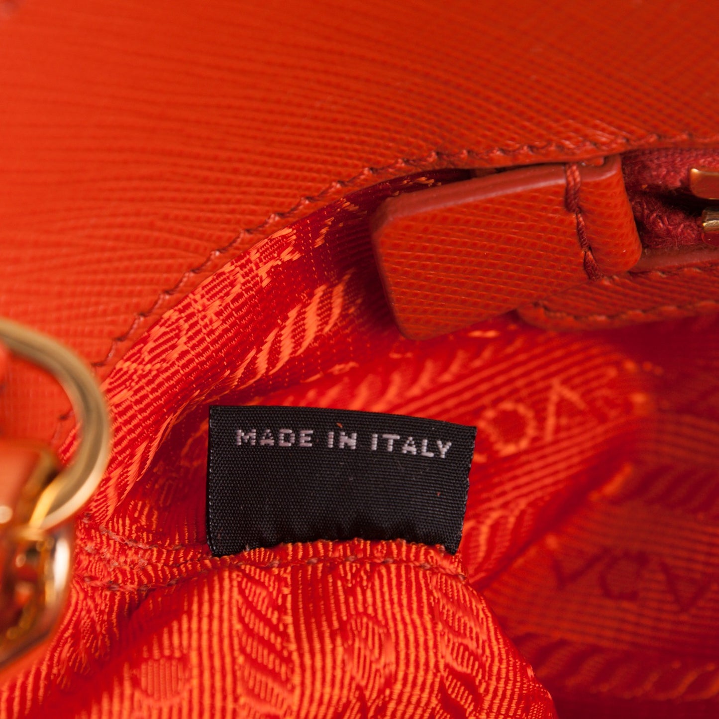 Saffiano Lux Bucket Tote Papaya