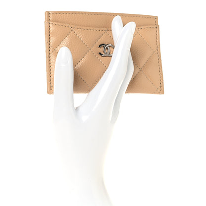 Chanel Caviar Quilted Card Holder Beige 2 of 9