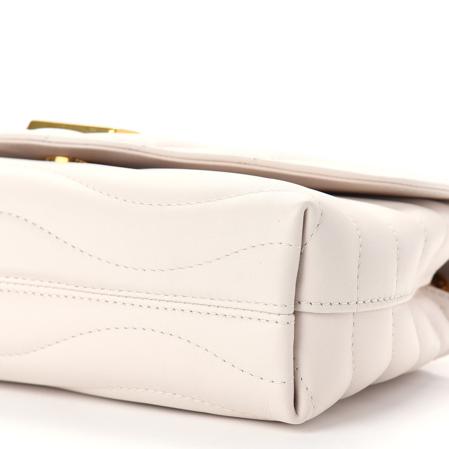 Calfskin LV New Wave Chain Bag Ivory