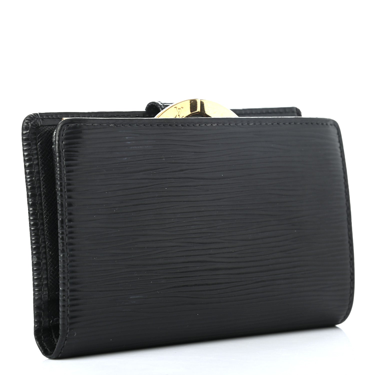 Louis Vuitton Epi French Purse Wallet Black 3 of 7