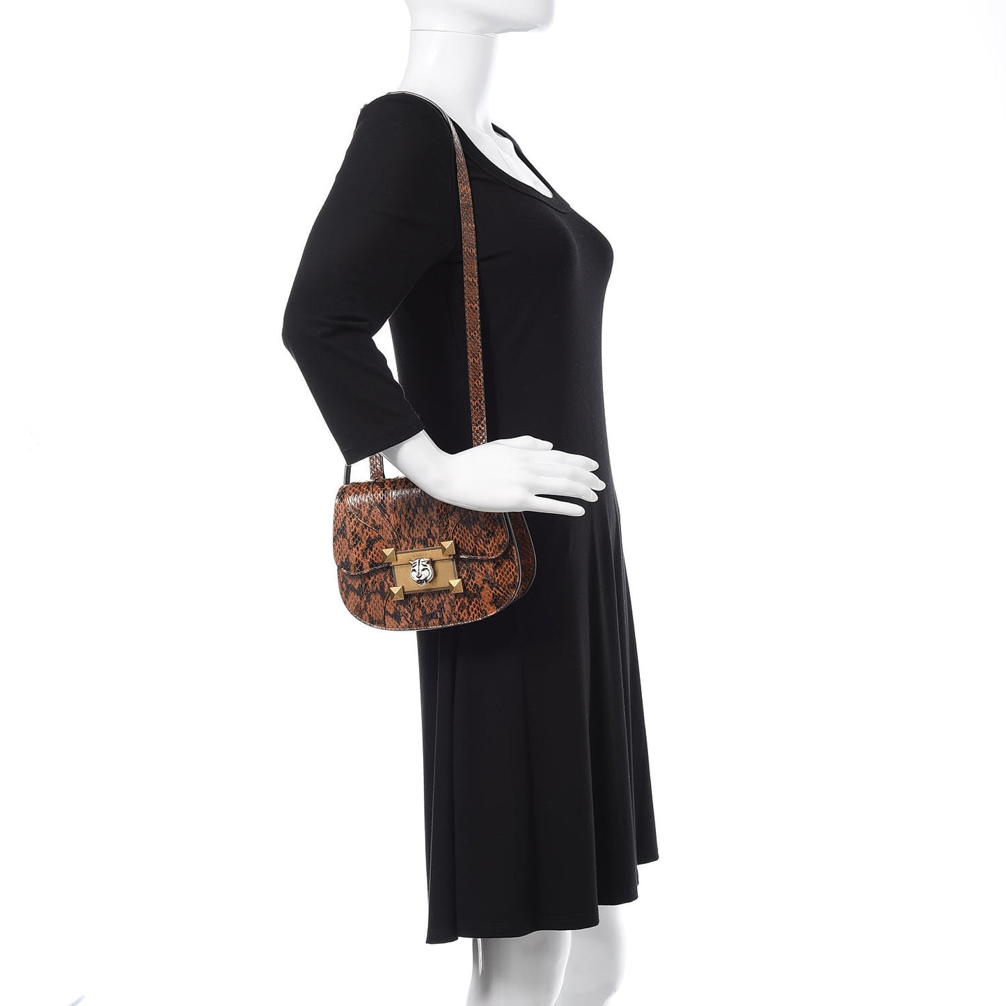 Elaphe Radiata Crystal Small Osiride Shoulder Bag Bright Cuir Ruby