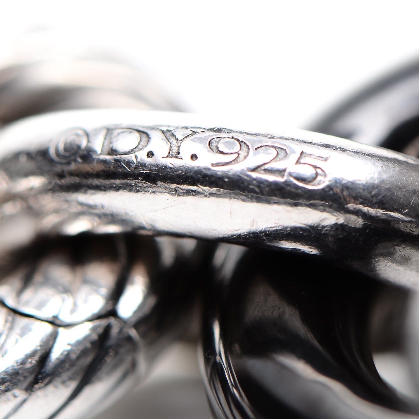 Sterling Silver Ceramic Link Bracelet Black