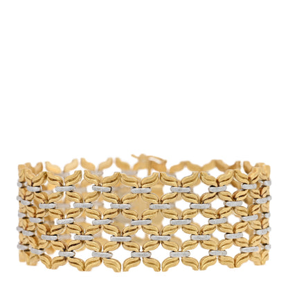 Buccellati 18K Yellow White Gold Woven Bracelet 1 of 4