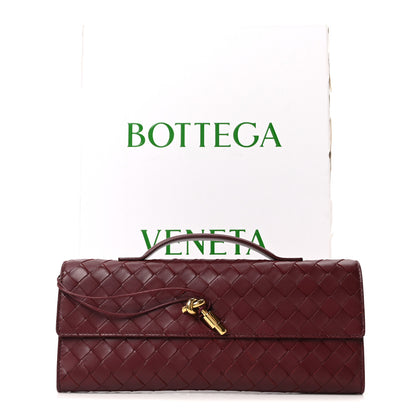 Bottega Veneta Nappa Intrecciato Long Andiamo Top Handle Clutch Barolo 10 of 10