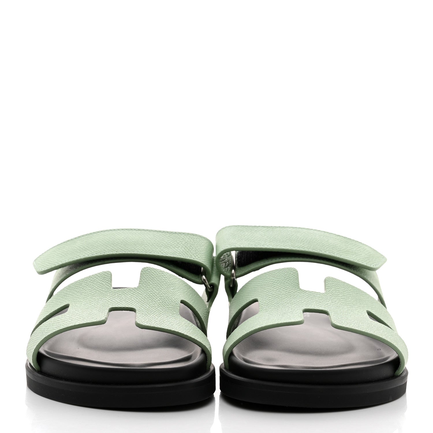 Hermes Epsom Womens Chypre Sandals 36.5 Vert Jade 2 of 9