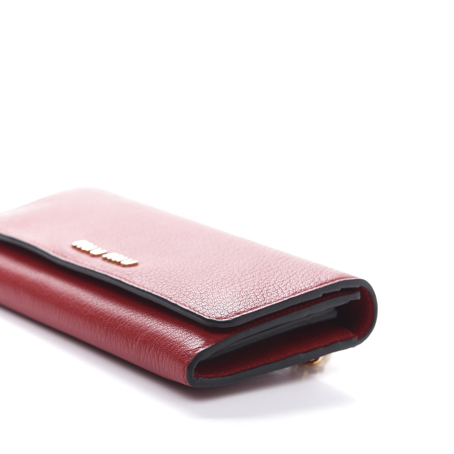 Goatskin Continental Flap Wallet Rubino