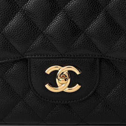 Chanel Caviar Quilted Jumbo Single Flap Black 12 of 12