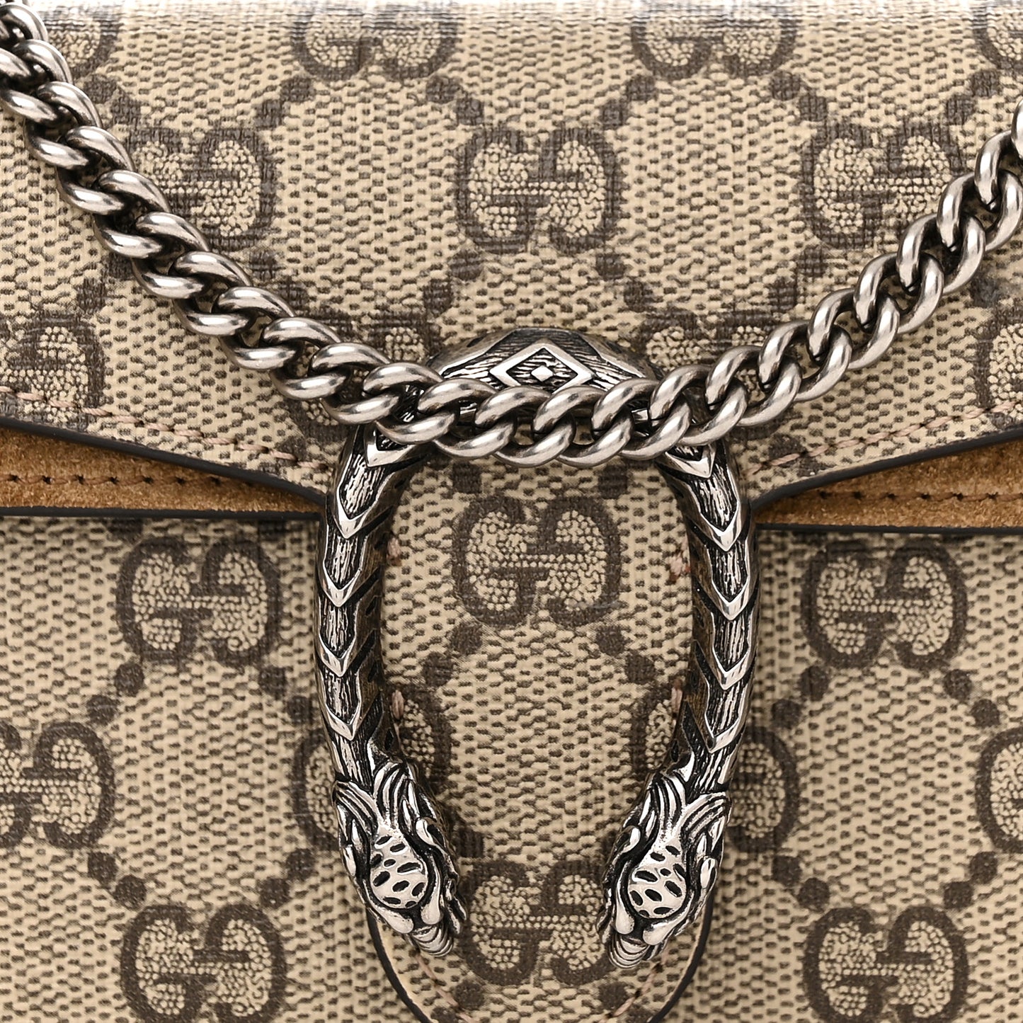 GG Supreme Monogram Super Mini Dionysus Shoulder Bag Taupe