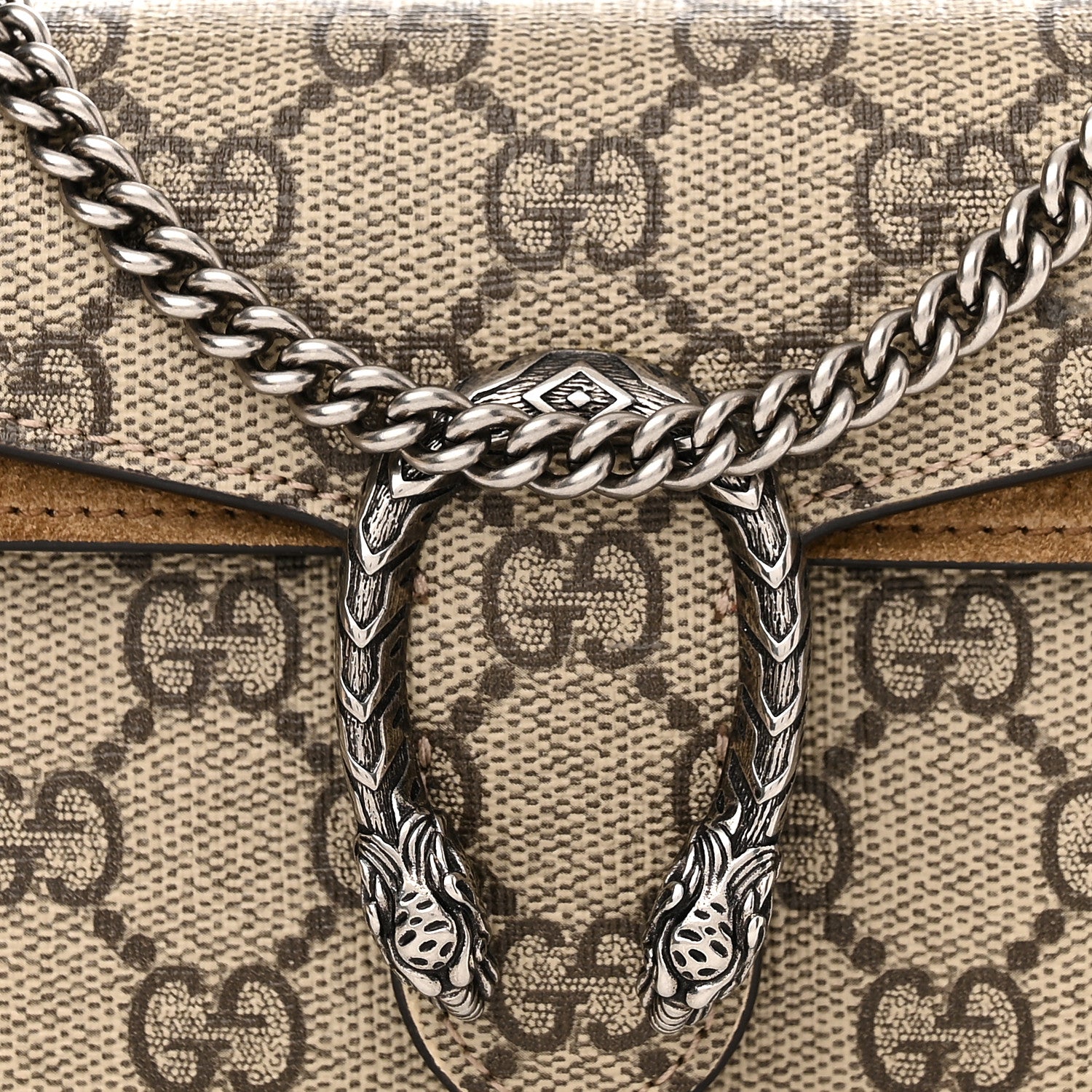 Gucci GG Supreme Monogram Super Mini Dionysus Shoulder Bag Taupe 7 of 10