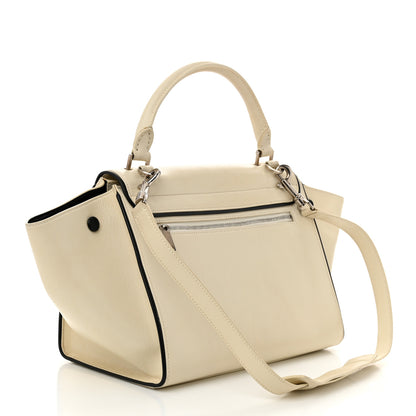 Celine Smooth Calfskin Small Trapeze White Black 3 of 12