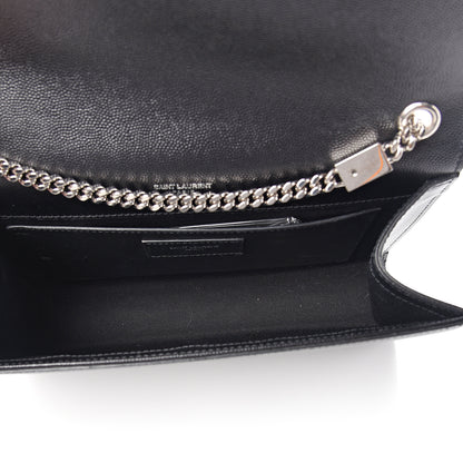 Saint Laurent Grain De Poudre Medium Classic Monogram Kate Satchel Black 4 of 8