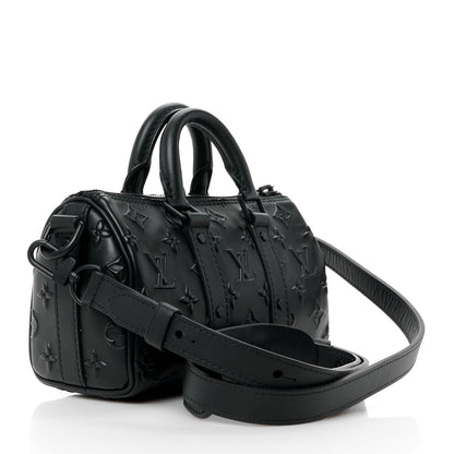 Louis Vuitton Monogram Seal Keepall XS Black 3 of 10