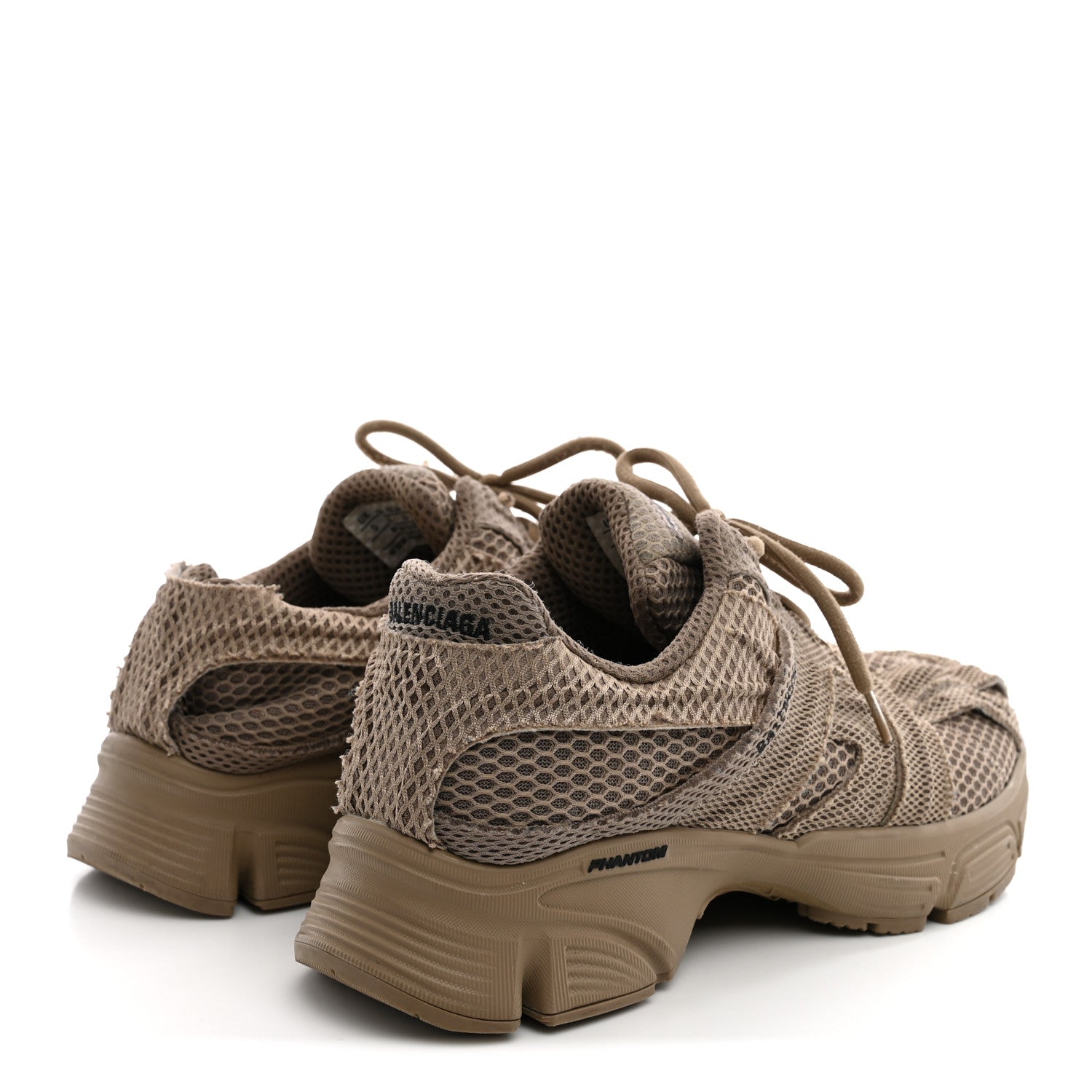 Balenciaga Fabric Mesh Womens Phantom Sneakers 38 Dark Beige 5 of 9
