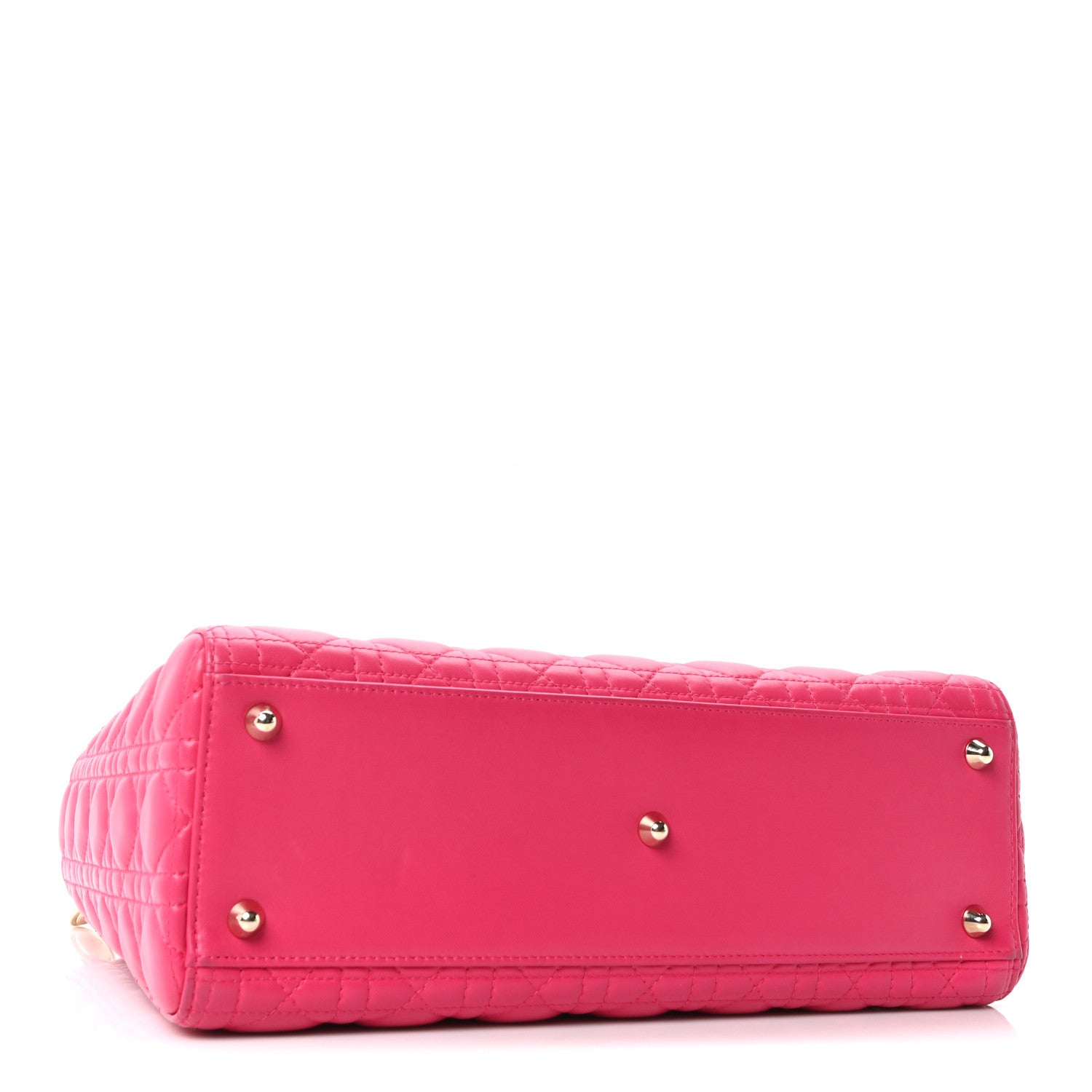 Christian Dior Lambskin Cannage Large Lady Dior Fuchsia 4 of 10