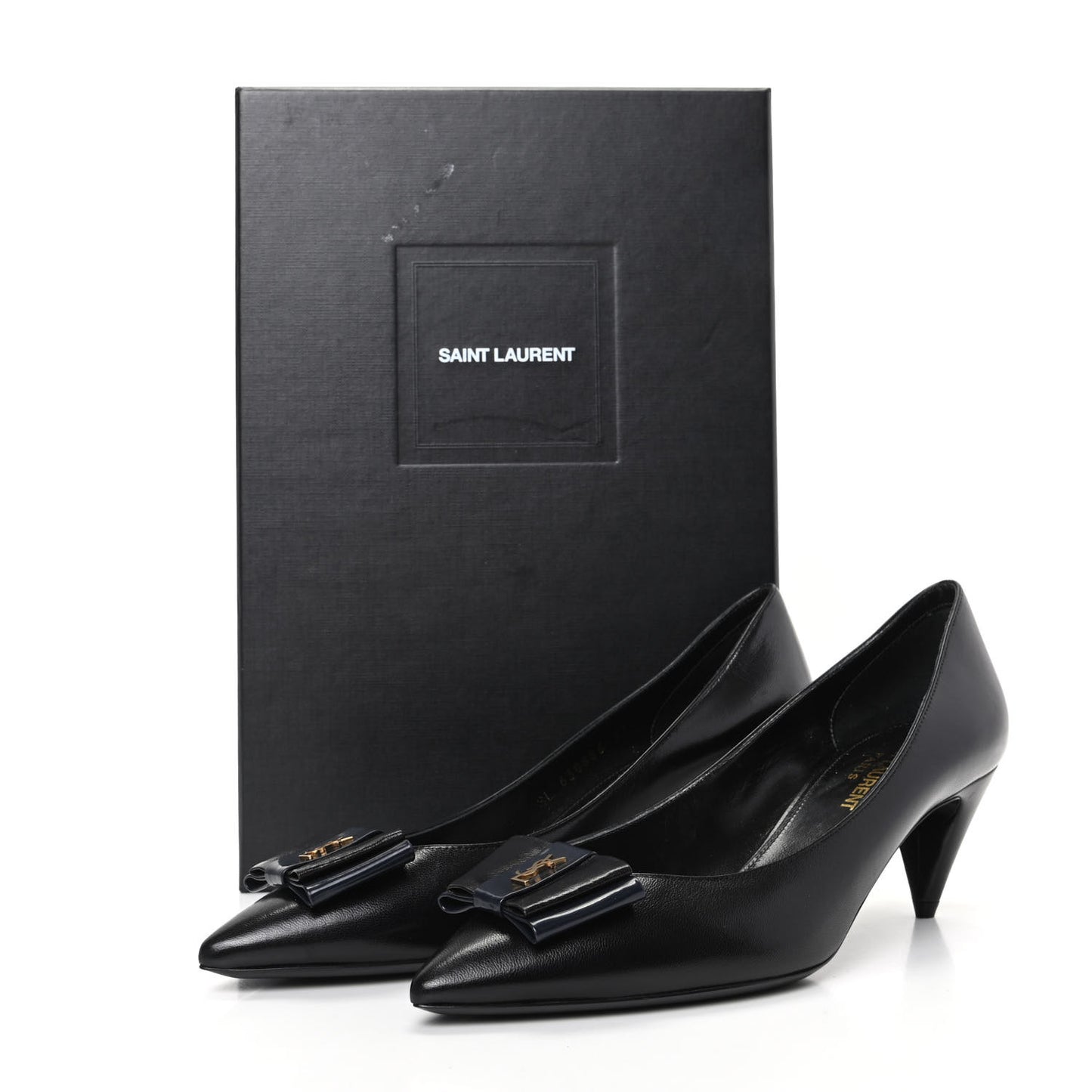 Calfskin Bow Anais Pumps 37 Black