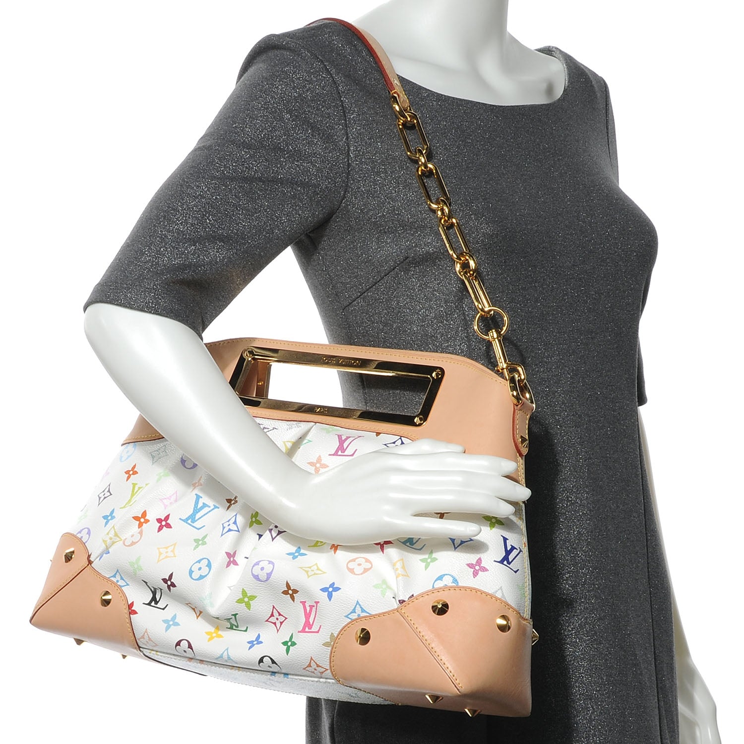 Louis Vuitton Monogram Multicolor Judy GM White 2 of 8
