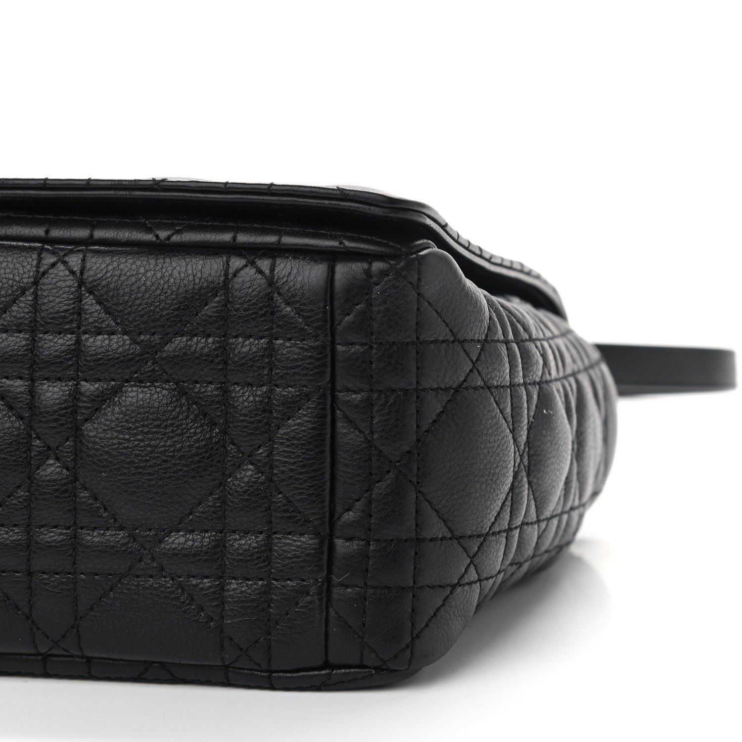 Christian Dior Grained Calfskin Cannage Large Caro Bag Black 10 of 13