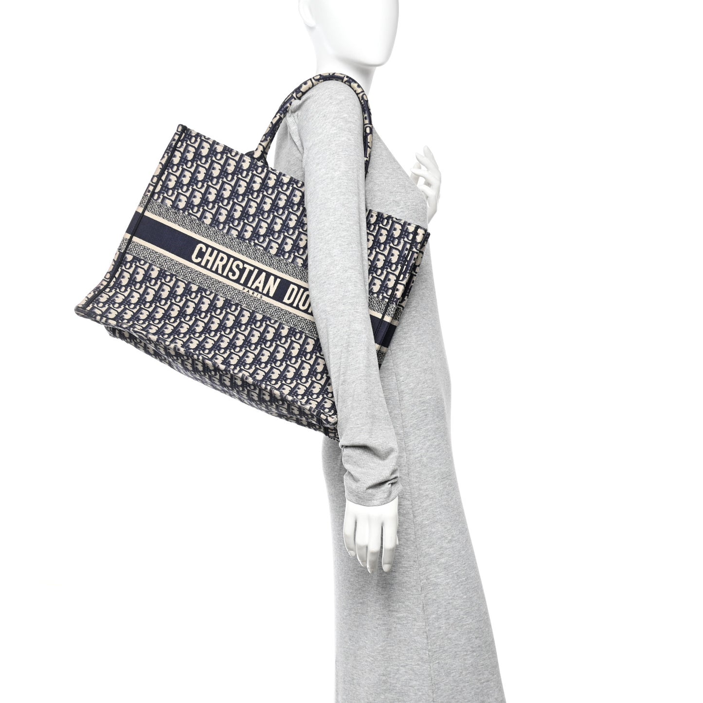 Oblique Large Book Tote Blue Multicolor