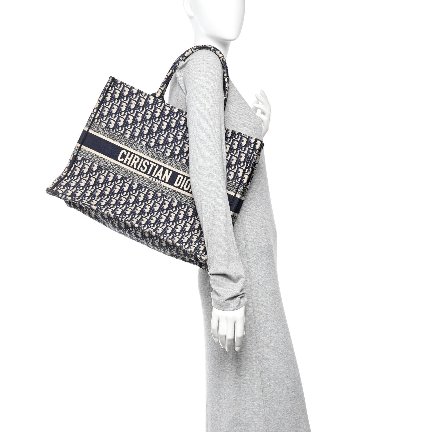 Christian Dior Oblique Large Book Tote Blue Multicolor 2 of 14