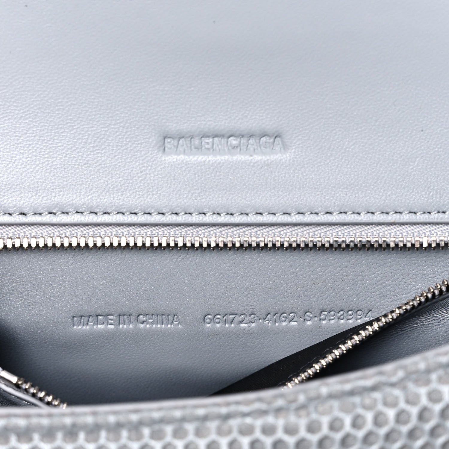 Balenciaga Faux Calfskin Fabric Small Sneakerhead Top Handle Bag Blue Grey 7 of 10