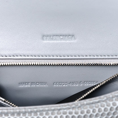 Balenciaga Faux Calfskin Fabric Small Sneakerhead Top Handle Bag Blue Grey 7 of 10