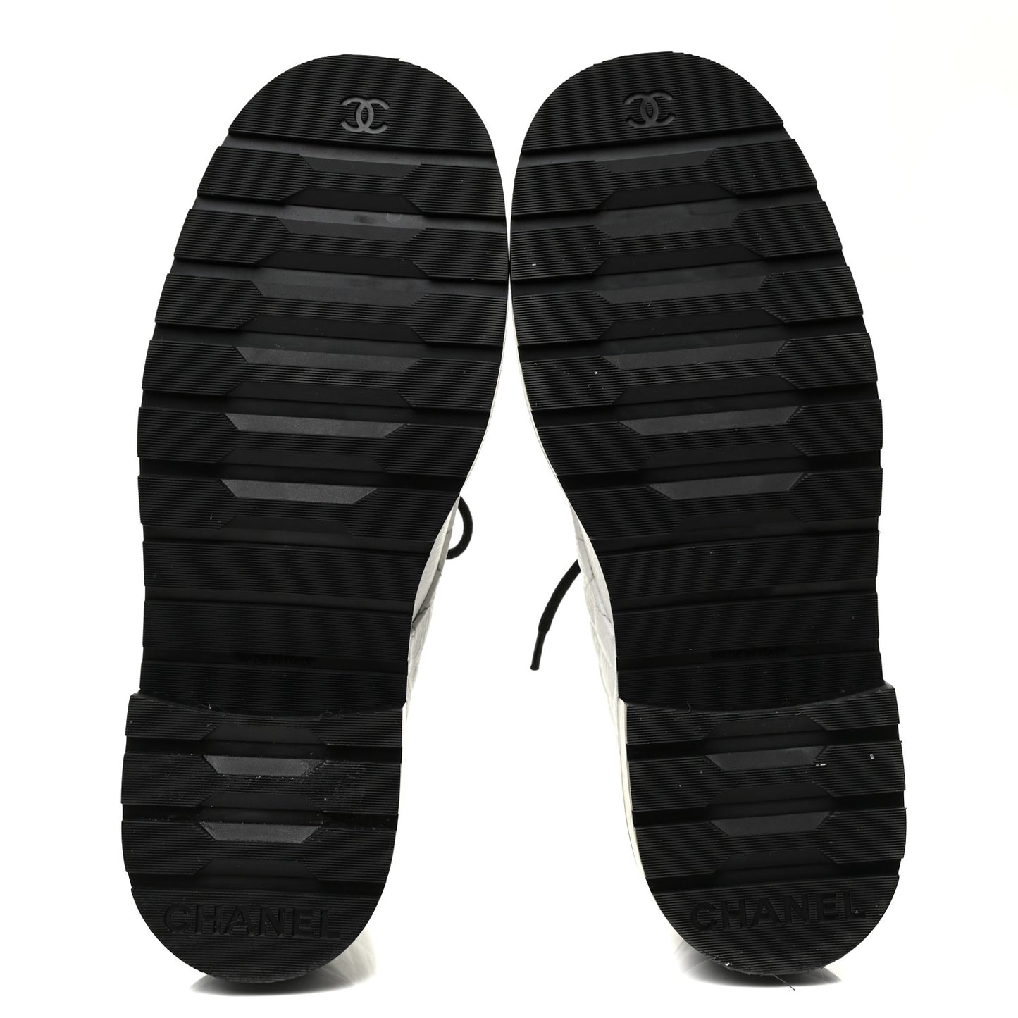 Shiny Goatskin Calfskin Quilted Lace Up Combat Boots 37 White Black