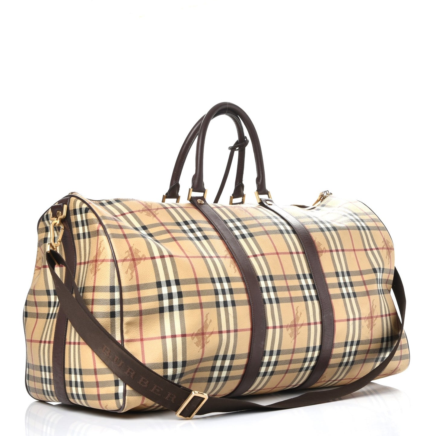 Haymarket Check Duffle Bag Dark Brown