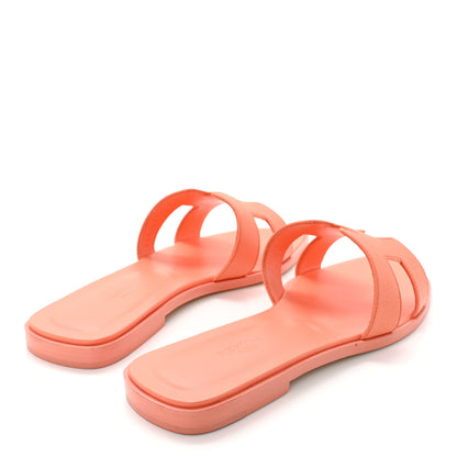 Hermes Epsom Oran Sandals 38.5 Orange Joey 4 of 9