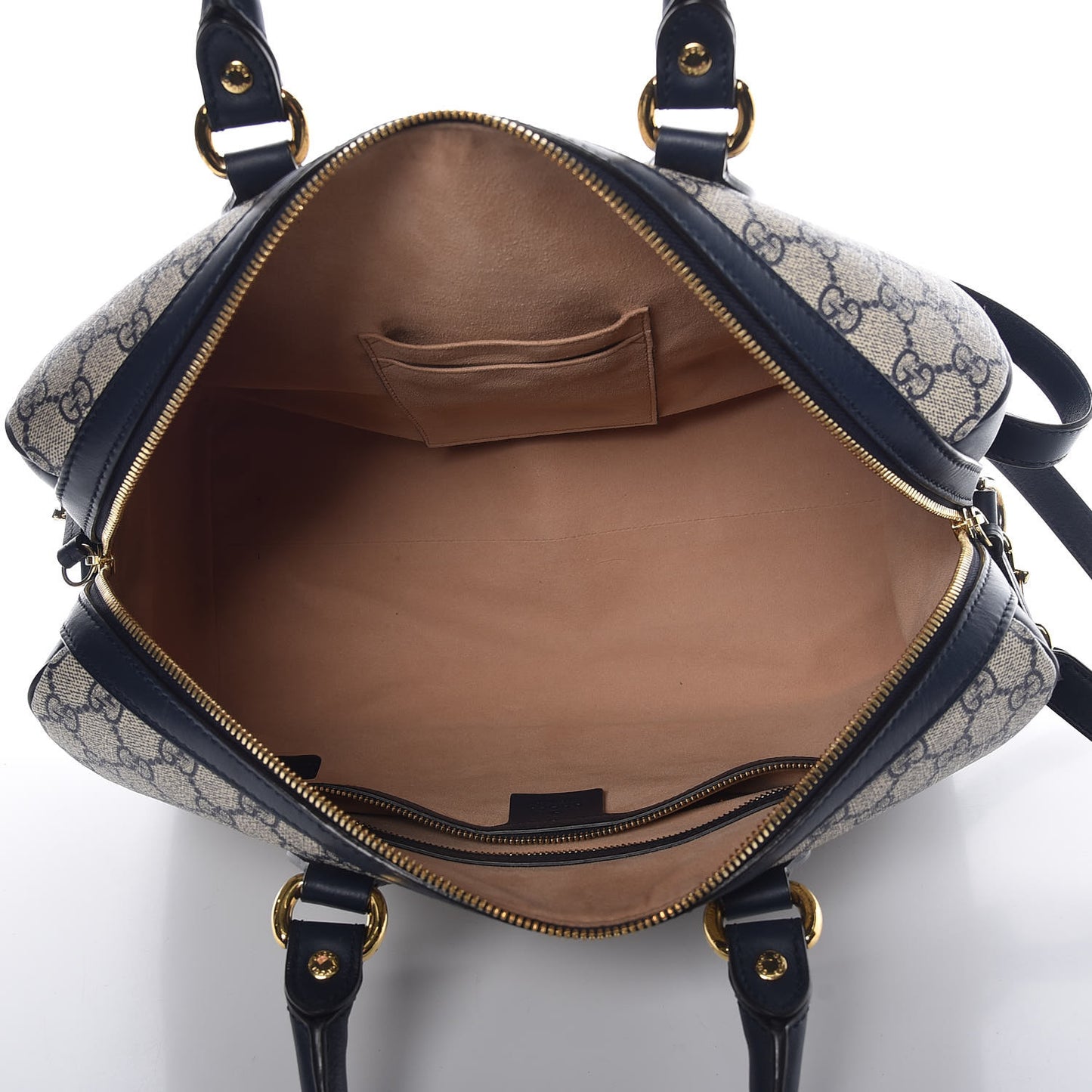 GG Supreme Monogram Medium Boston Beige Blue