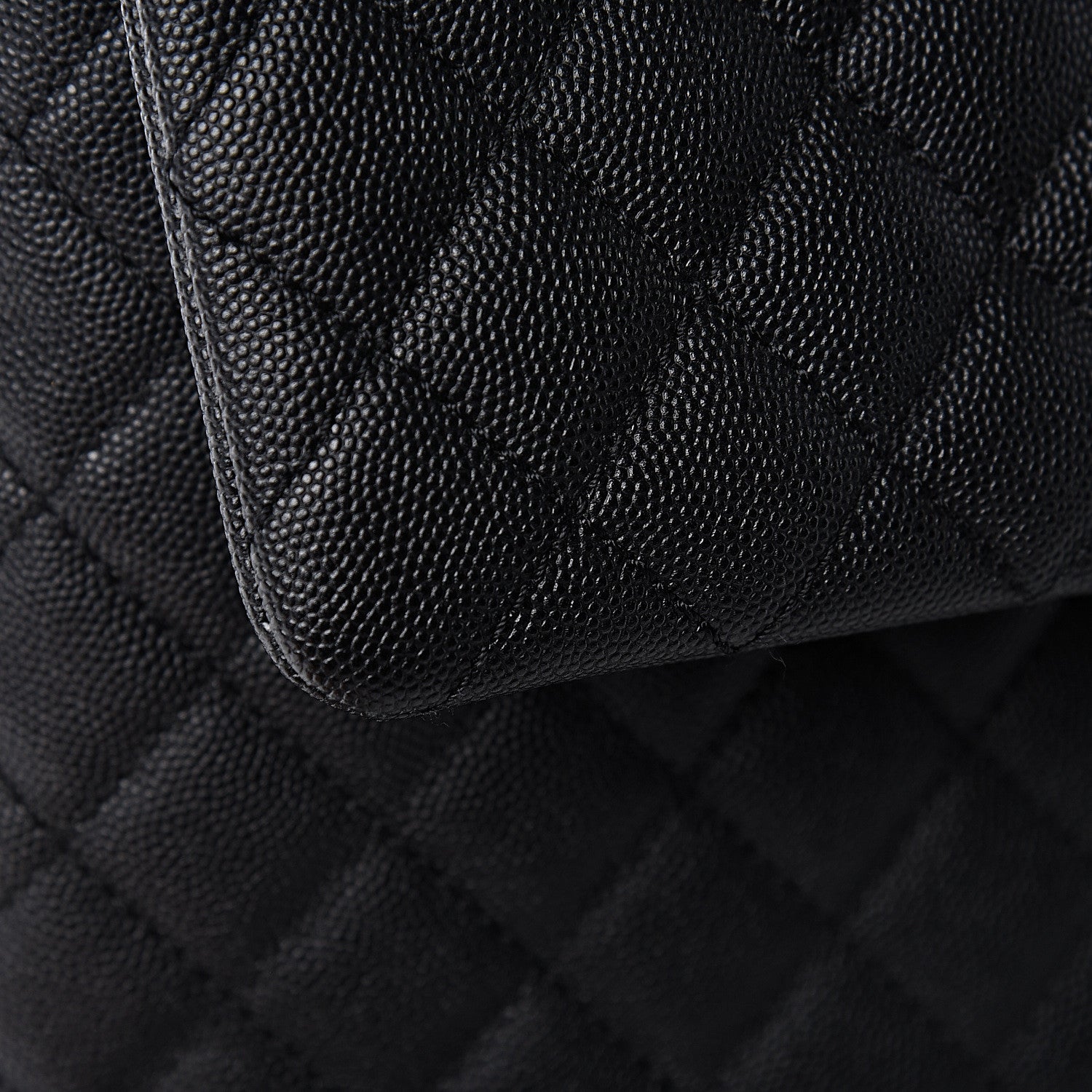 Chanel Caviar Lizard Quilted Large Coco Handle Flap Black 14 of 17