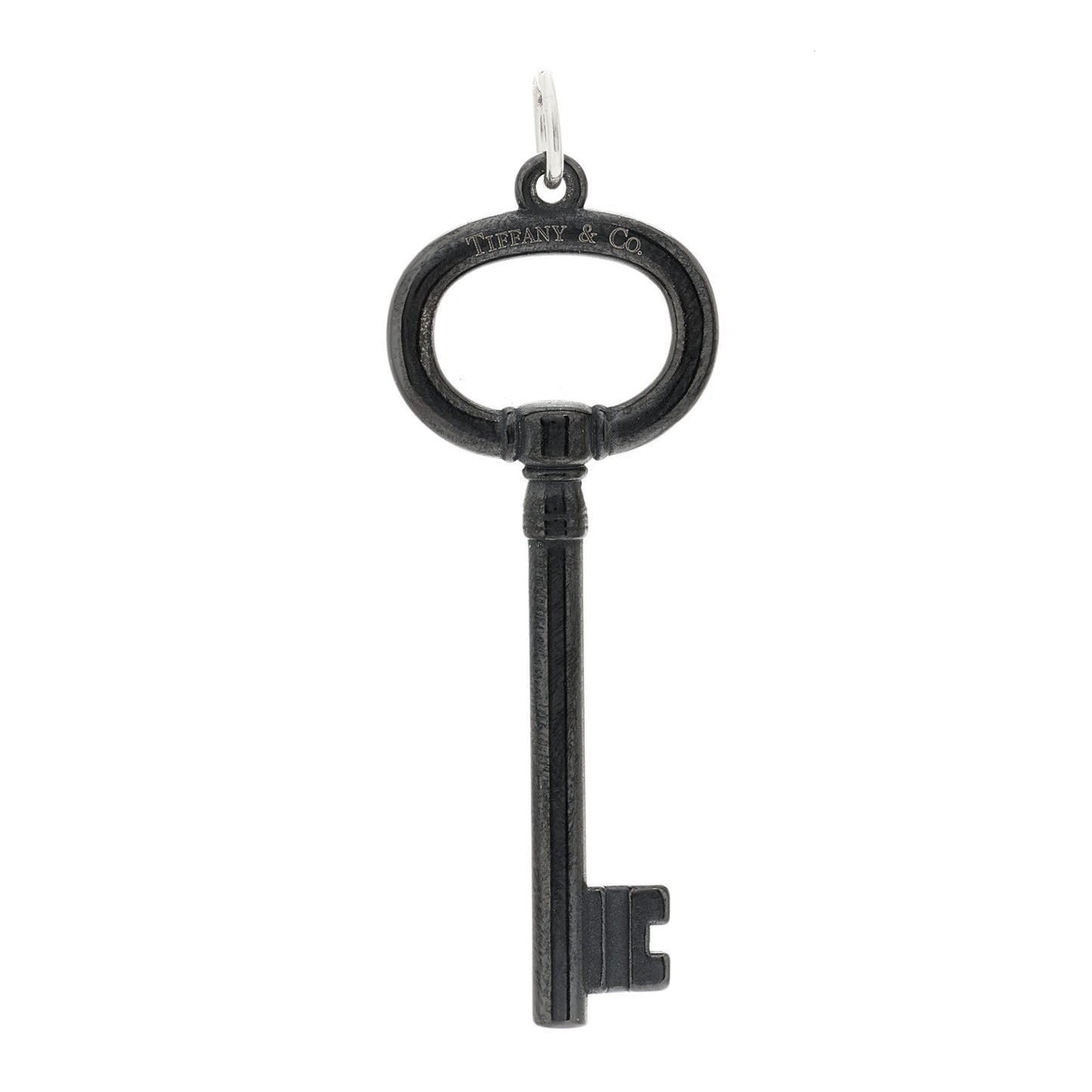 Black Titanium Oval Key Pendant