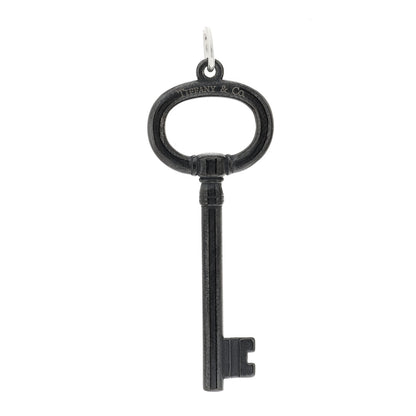 Tiffany Black Titanium Oval Key Pendant 1 of 4