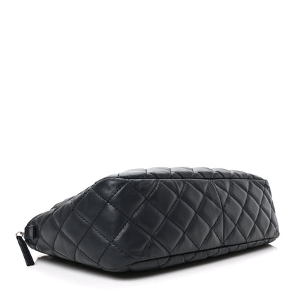 Chanel Lambskin Quilted Large Camera Case Navy Blue 4 of 8
