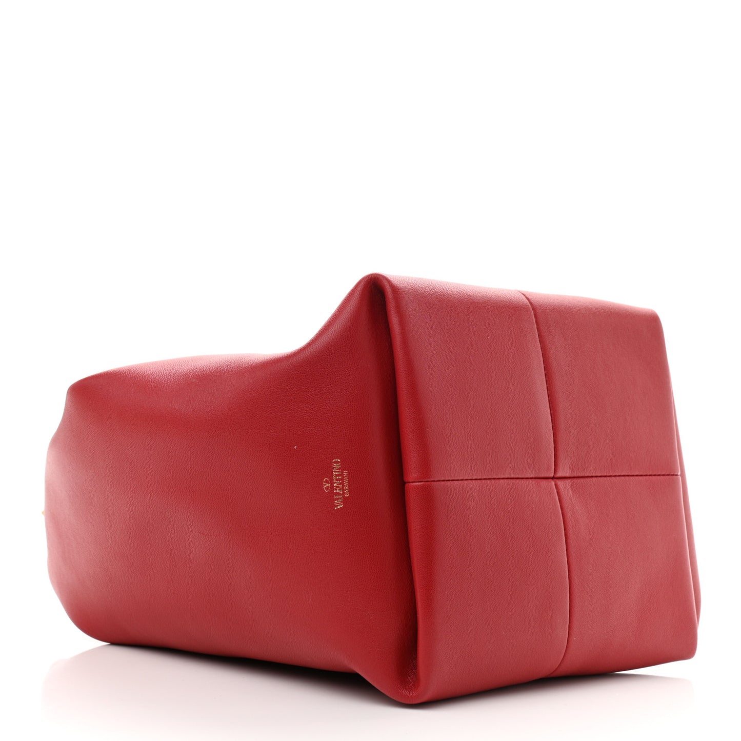Nappa Small Roman Stud Hobo Rosso Valentino