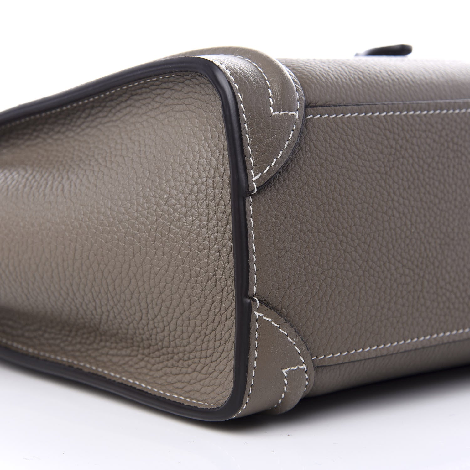 Celine Drummed Calfskin Nano Luggage Souris 5 of 8