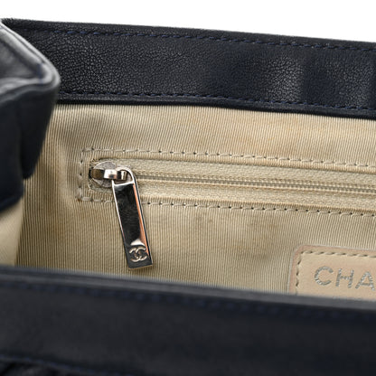 Chanel Washed Lambskin Quilted Medium Chain Around Messenger Navy Blue 12 of 13